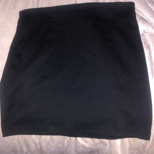 Black mini skirt